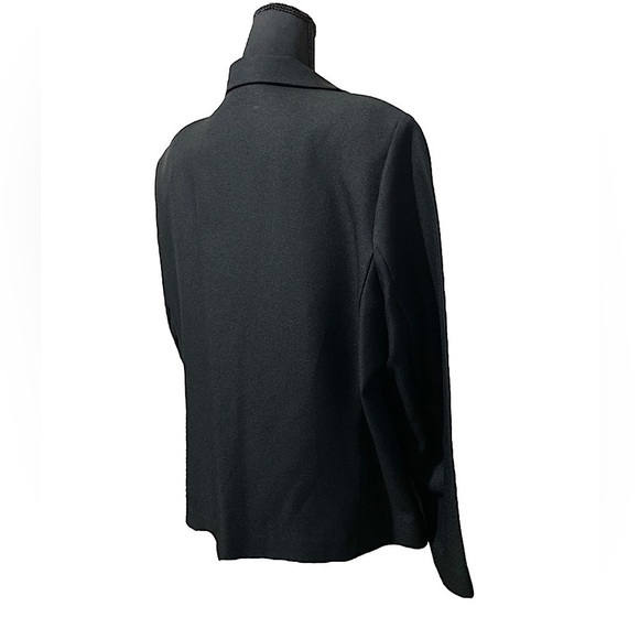 Vintage Black Blazer Alfred Dunner Two Button Oversized Long Blazer Size 18 - Picture 6 of 8